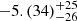 $ -5.(34)_{-26}^{+25} $