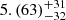 $ 5.(63)_{-32}^{+31} $