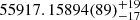 $ 55917.15894(89)_{-17}^{+19} $