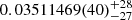 $ 0.03511469(40)_{-27}^{+28} $