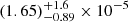 $ (1.65)_{-0.89}^{+1.6} \times 10^{-5} $