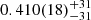 $ 0.410(18)_{-31}^{+31} $