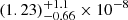 $ (1.23)_{-0.66}^{+1.1} \times 10^{-8} $