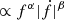$ \propto f^\alpha|\dot f|^\beta $