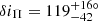 $ \delta i_{\Pi} = 119^{+16\circ}_{-42} $
