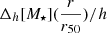 $ \Delta_{h}[M_\star](\frac{r}{r_{50}})/h $