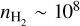 ${n_{{{\rm{H}}_2}}}\~{10^8}$