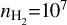 ${n_{{{\rm{H}}_2}}} = {10^7}$