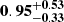 $ \mathbf{0.95^{+0.53}_{-0.33}} $