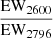 $ \frac{\mathrm{EW_{2600}}}{\mathrm{EW_{2796}}} $