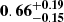 $ \mathbf{0.66^{+0.19}_{-0.15}} $