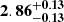 $ \mathbf{2.86^{+0.13}_{-0.13}} $