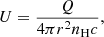 $$ \begin{aligned} U = \frac{Q}{4 \pi r^2 n_{\rm H} c}, \end{aligned} $$