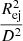 $ \frac{R_{\mathrm{ej}}^2}{D^2} $