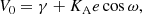 $$ \begin{aligned} V_0&= \gamma + K_\mathrm{A} e \cos \omega , \end{aligned} $$