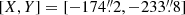 $ [X,Y]=[-174{{\overset{\prime\prime}{.}}}2, -233{{\overset{\prime\prime}{.}}}8] $