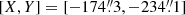 $ [X,Y]= [-174{{\overset{\prime\prime}{.}}}3, -234{{\overset{\prime\prime}{.}}}1] $