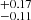 $ ^{+0.17}_{-0.11} $