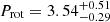 $ P_{\mathrm{rot}} = 3.54^{+0.51}_{-0.29} $