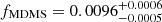 $ f_{\mathrm{MDMS}} = 0.0096^{+0.0006}_{-0.0005} $