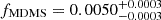 $ f_{\mathrm{MDMS}} = 0.0050^{+0.0003}_{-0.0003} $
