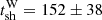$ t^{\mathrm{W}}_{\mathrm{sh}}=152\pm38 $