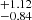 $ ^{+1.12}_{-0.84} $