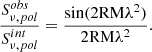 $$ \begin{aligned} \frac{S_{\nu ,pol}^{obs}}{S_{\nu ,pol}^{int}} = \frac{\sin (2\mathrm{RM}\lambda ^{2})}{2\mathrm{RM}\lambda ^{2}}. \end{aligned} $$