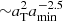 $ {\sim}a_{\mathrm{T}}^{2} a_{\mathrm{min}}^{-2.5} $