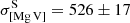 $ \sigma_{\mathrm{[Mg\,V]}}^{\mathrm{S}} = 526\pm17 $