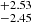 $ ^{+2.53}_{-2.45} $