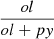 $ \dfrac{ol}{ol+py} $