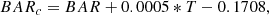 $$ \begin{aligned} BAR_c=BAR+0.0005*T-0.1708 ,\end{aligned} $$