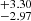 $ ^{+3.30}_{-2.97} $