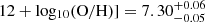 $ \rm 12+log_{10}(O/H)]=7.30_{-0.05}^{+0.06} $