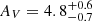$ A_V=4.8_{-0.7}^{+0.6} $