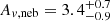 $ A_{v,\mathrm{neb}}=3.4_{-0.9}^{+0.7} $