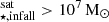 $ ^{\mathrm{sat}}_{\star, \rm infall} > 10^7\,\mathrm{M}_{{\odot}} $