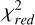 $\chi _{red}^2$