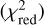 $\left( {\chi _{{\rm{red}}}^2} \right)$