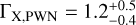 $1.2_{ - 0.4}^{ + 0.5}$