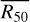 $\overline {{R_{50}}} $