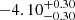 $ -4.10^{+0.30}_{-0.30} $