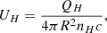 $$ \begin{aligned} U_H = \frac{Q_H}{4\pi R^2 n_H c}, \end{aligned} $$