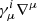 $ \gamma^{i}_{\mu}\nabla^{\mu} $