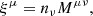 $$ \begin{aligned} \xi ^\mu&=n_\nu M^{\mu \nu },\end{aligned} $$