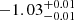 $ -1.03^{+0.01}_{-0.01} $
