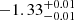 $ -1.33^{+0.01}_{-0.01} $