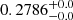 $ 0.2786^{+0.0}_{-0.0} $
