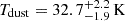 $ T_{\mathrm{dust}} = 32.7^{+2.2}_{-1.9}\,\mathrm{K} $